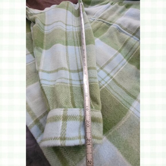 FOR THE REPUBLIC Classic Short Jacket in Blue Green Plaid Women's Size XL/TG - Picture 16 of 16